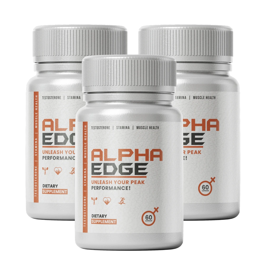 Confezione di Alpha Edge, integratore per la vitalità e potenza maschile.