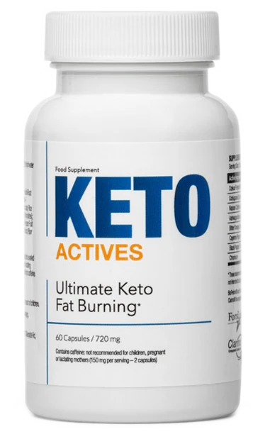Confezione singola di Keto Actives, l'integratore essenziale per la dieta chetogenica.